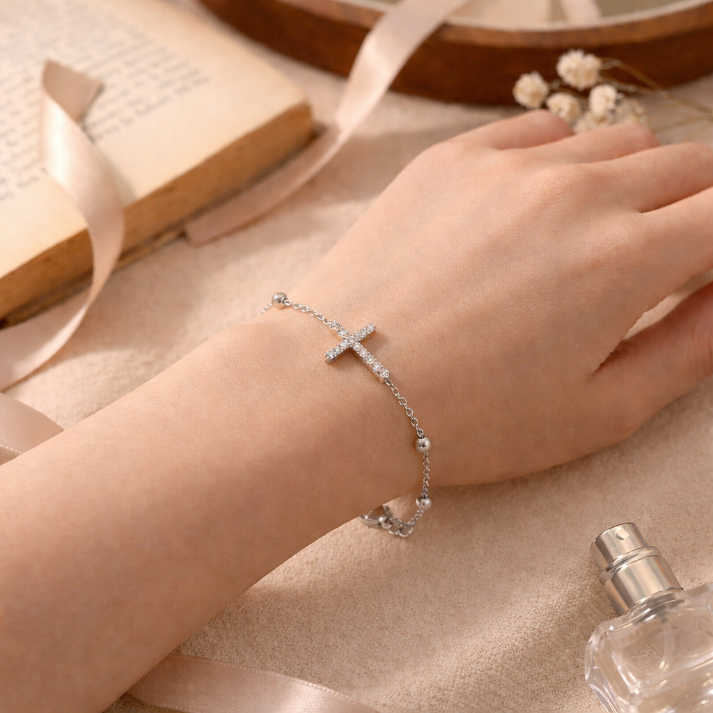 Beaded Cross Bracelet