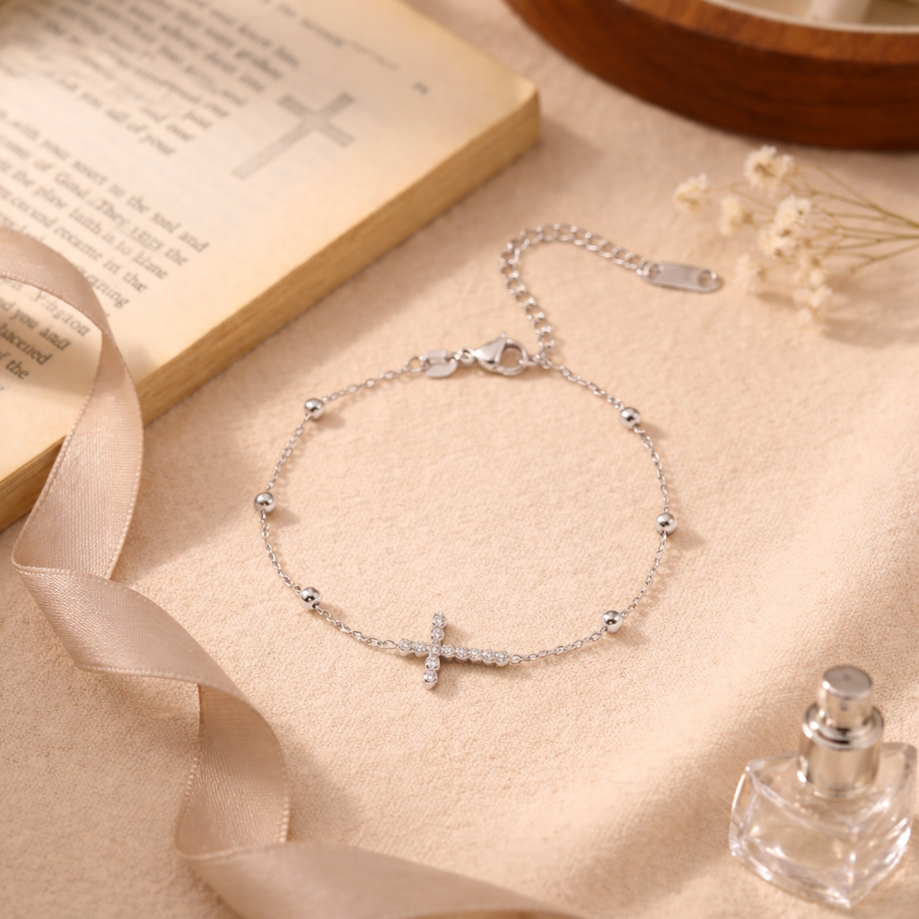Beaded Cross Bracelet